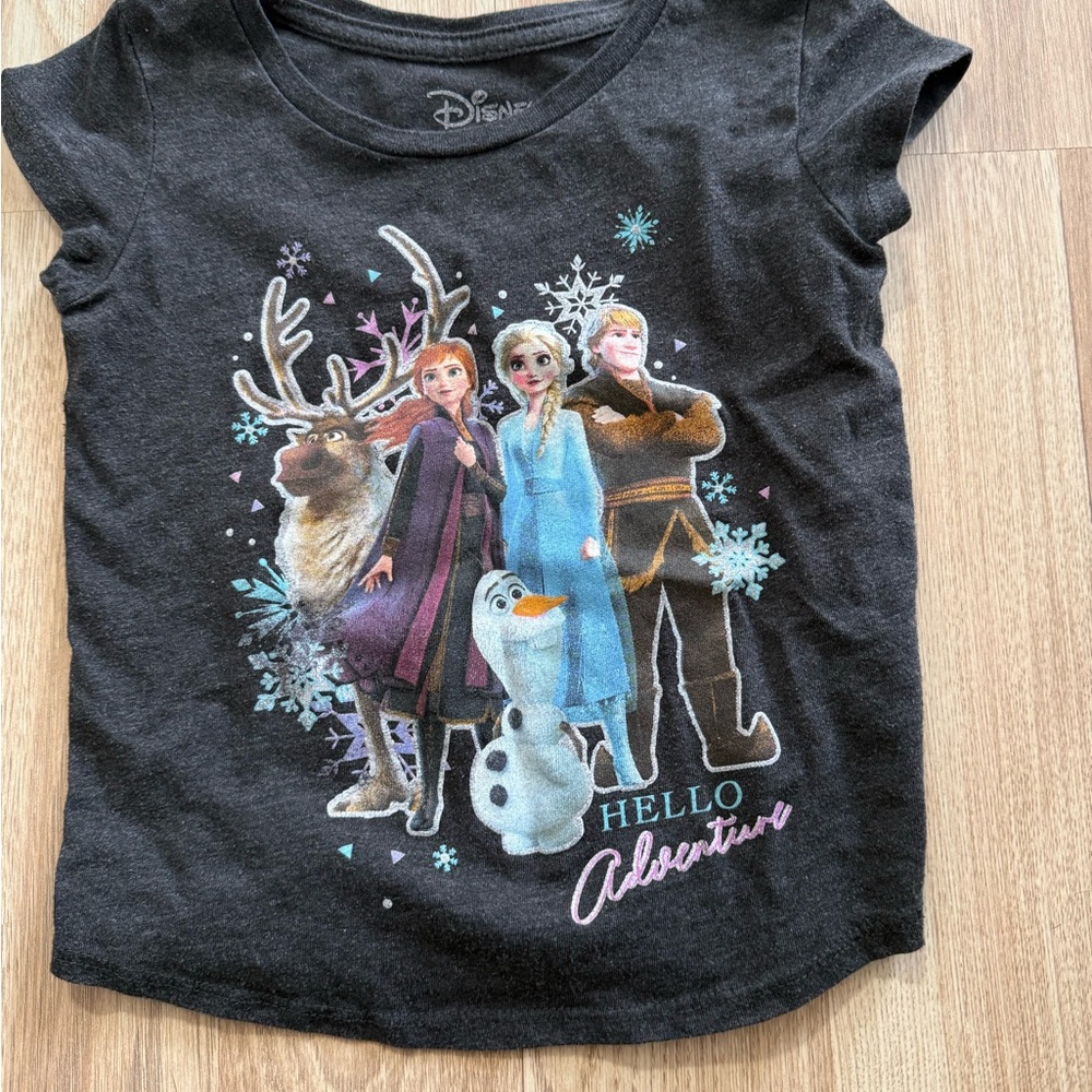 Disney Frozen Black Short Sleeve Tee